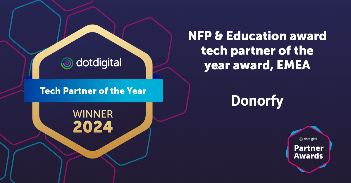 Donorfy NFP & Education Tech partner of the year Winner (1)